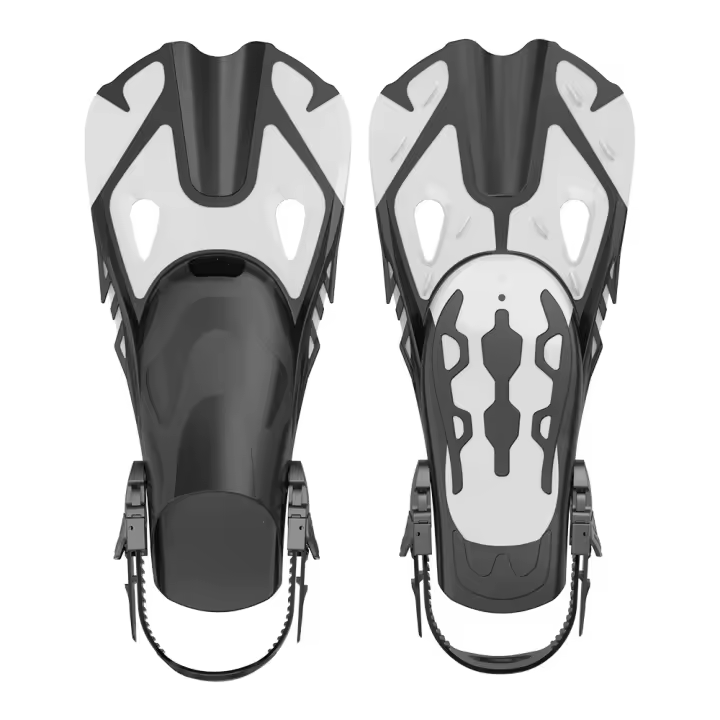Aletas de silicona para snorkel, entrenamiento para adultos y niños, portátiles, cómodas, antideslizantes, equipo de natación, aletas de buceo. - 1