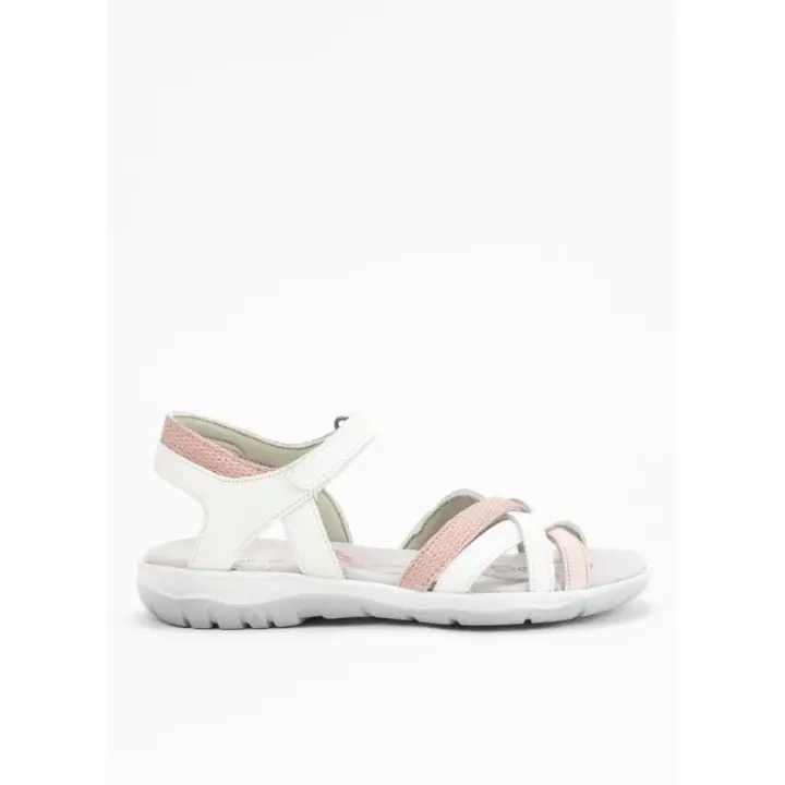Sandalia Deportiva de Piel para Mujer Color Blanco - 1