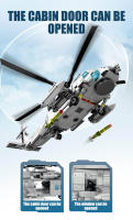 SEMBO SWAT Helicóptero Técnico De Policiales Bloques De Construcción Militar Kit STEM DIY Para Niños Y Adultos - details 4