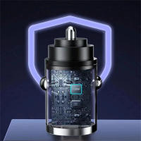 Cargador De Coche 100W Cargador Rápido De Metal Anillo Pull Mini Flash Cargador PD Cargador Electrónico Para Coche - details 0