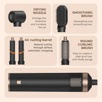 Cepillo secador de pelo 5 en 1, cepillo de secado de pelo, rizador de aire, estilizador de envoltura de rizador de aire, cepillo de aire caliente desmontable, cepillo de secado de iones negativos,1000 vatios de potencia - details 2