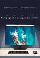 Lámpara De Escritorio LED USB 33cm 50cm Luz Para Pantalla De PC Y Monitor Dimmer 3 Colores Soporte De Mesa Colgante Para Lectura Estudio Trabajo - details 0