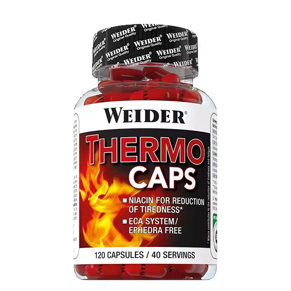 WEIDER - Thermo Caps Potente fórmula termogénica concafeína Disminuye el apetito -120 CAPS - 1