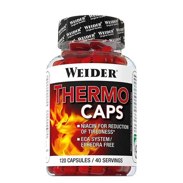 WEIDER - Thermo Caps Potente fórmula termogénica concafeína Disminuye el apetito -120 CAPS - 1