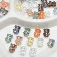 20 Pcs Colgantes De Oso Cartoon 12x15MM Bolas De Vidrio Para Creación De Joyas DIY Pendientes Y Pulseras Accesorios De Moda - details 0
