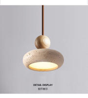 Lámpara Colgante Vintage Con Piedra Amarilla Natural Agate Ideal Para Dormitorio O Restaurante Luz LED Regulable Área De Iluminación 5-10 Metros Cuadrados - details 9