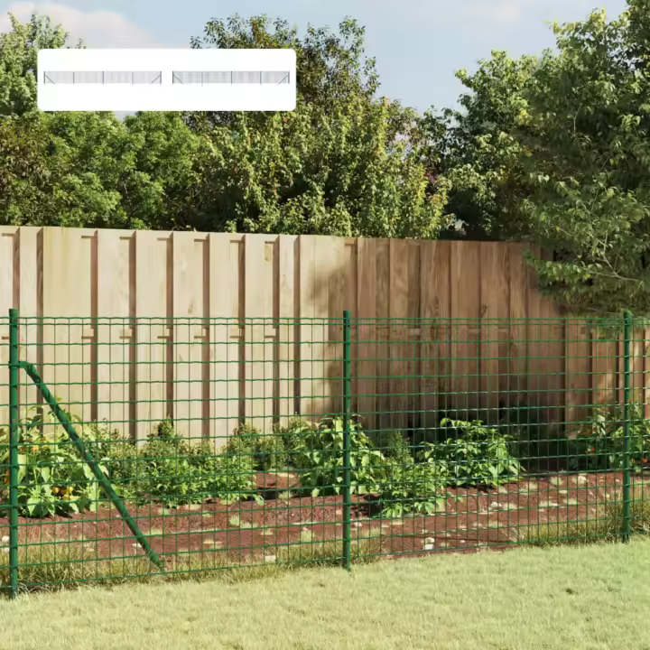 vidaXL Cerca de Alambre con Pinchos de Anclaje Panel Malla Barrera de Jardín - 1