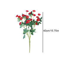 1PC Bouquet De Rosas Simuladas Pequeño Decoración De Casa Para Boda Y Fotografía Props De Flores Artificiales De Seda - details 8