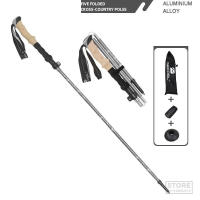 Palo De Camuflaje Ultraligero De Fibra De Carbono Plegable Para Senderismo Y Camping 5 Secciones Manija De Goma Y Madera - details 14