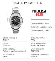 Reloj Deportivo NIBOSI Para Hombre Nuevo Llegada Reloj De Cuarzo Casual Con Correa De Silicona Resistente Al Choque Y Luz Reloj De Mano De Lujo Para Hombre - details 2