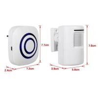 Detector de Movimiento para Garaje, entrada de vehículos, System de Alerta inalámbrico, Alarma, timbre, color Blanco - details 2