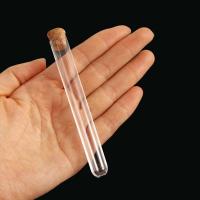 20Pcs Tubos De Prueba De Plástico Transparente De 12x100mm Con Tapas De Madera Para Laboratorio Escolar Suministros De Bodas Regalo - details 0
