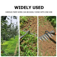Pala De Jardín De Hierro Para Rascar Y Desenredar La Tierra Herramienta Agrícola Con Mango De Metal Y Cuerpo De Acero Inoxidable Para Jardinería Y Agricultura - details 1