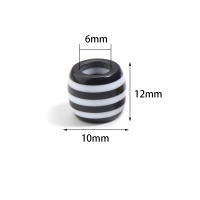 50Pcs Bolas De Resina Arcoíris 6mm Con Agujero Grande Para Hacer Joyas Braceletes Collares Cadenas Suministros De Manualidades - details 0