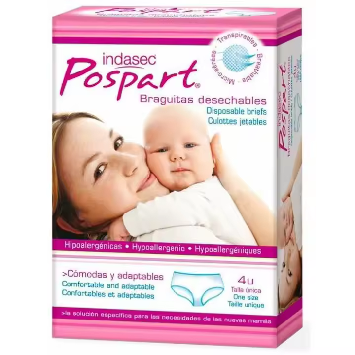 Indasec Pospart Braquita Desechable Talla Única 4Und - 1