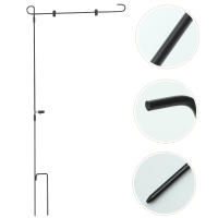 Palo De Jardín De Metal De Gran Tamaño Porta Ropa Exterior Soporte Para Macetas De Plantas Hierro Bandera De Jardín Accesorio De Bandera - details 0