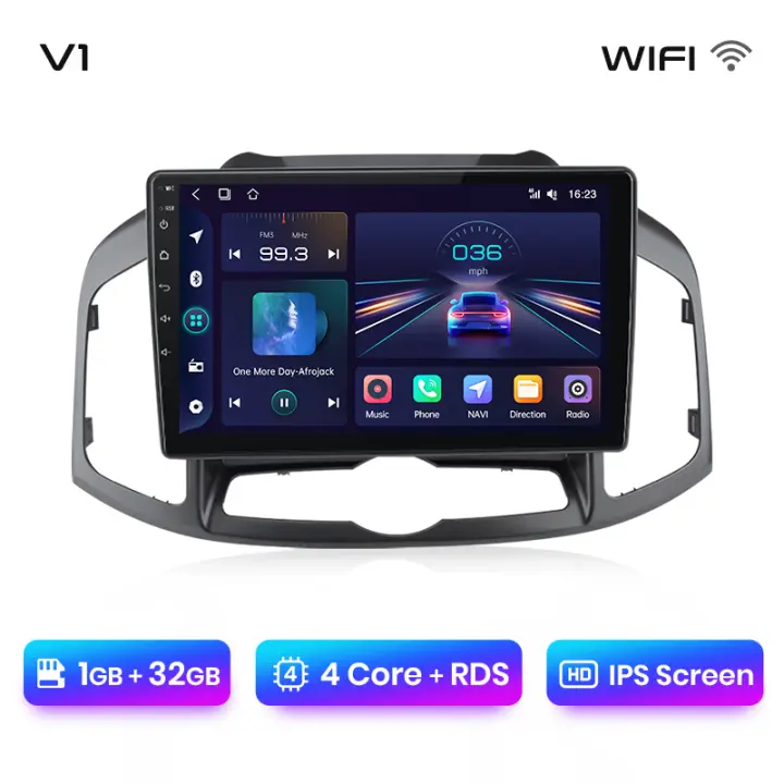 Junsun Android 13 Radio Estéreo para Chevrolet Captiva 2011 2012 2013 2014 2015 2016 Unidad Principal de Coche con CarPlay Inalámbrico Integrado para Apple y Android Auto con Navegación GPS DSP y Bluetooth - 1