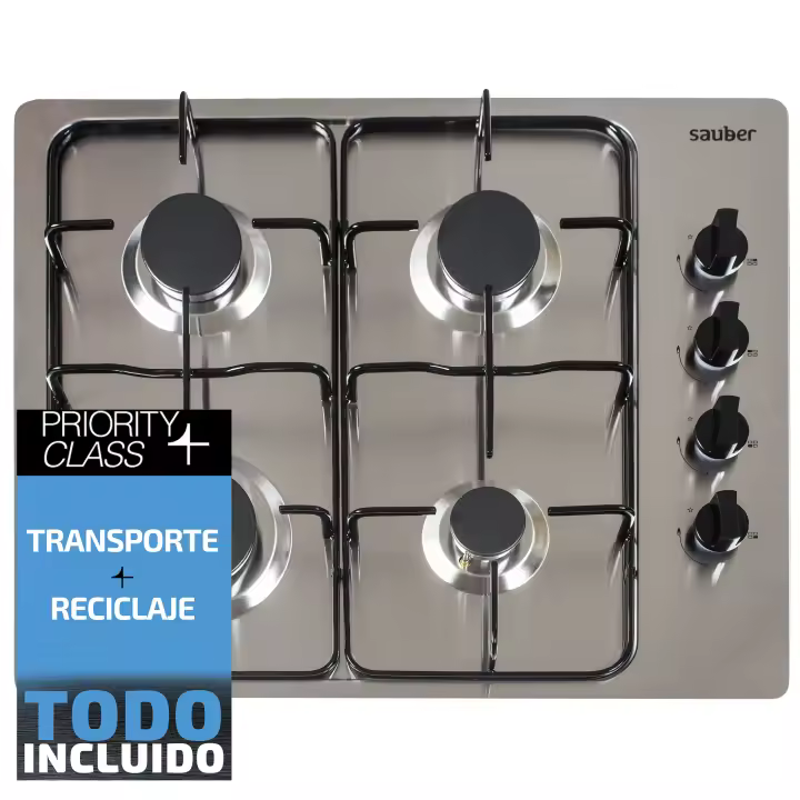 Encimera de gas SAUBER SEGN02 4 zonas coccion ancho 60 cm - 1