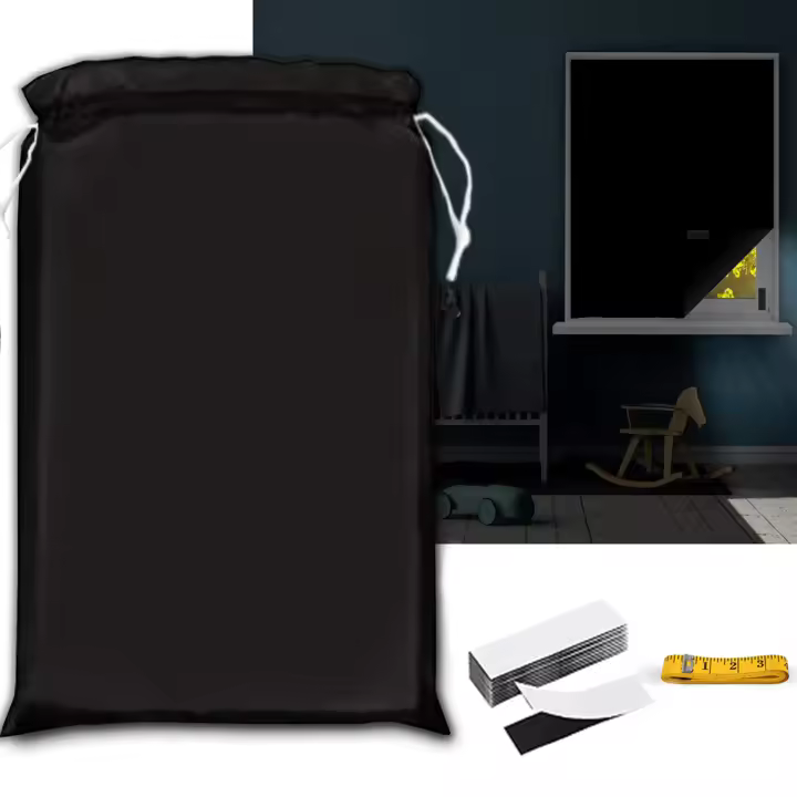 Cortinas De Blackout Completo Mejoradas Con Cinta Mágica Bloqueo De Calor Y UV Desmontable Película De Ventana DIY Cubierta De Ventana Sombreada Cortinas Modernas - 1