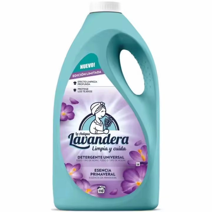 Detergente Líquido La Antigua Lavandera Universal - Esencia Primaveral-PACK 2 BOTES110 dosis - 1