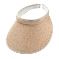 Sombrero De Verano Moda Para Mujer Ajustable Con Visera Protección Solar Para Playa Y Exterior Estilo Casual Color Sólido - details 7