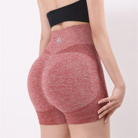 Shorts De Verano Para Mujer Cintura Alta Yoga Workout Leggings Scrunch Butt Elastic Casual Deporte Fitness Sin Costuras - details 4