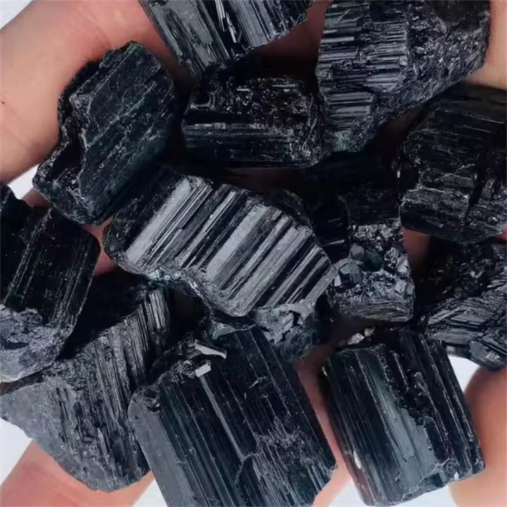 Espécimen De Mineral De Turmalina Negra Natural Piedra Cristalina Curativa Colección Avanzada Eliminación De Magnetismo 1PC - 1