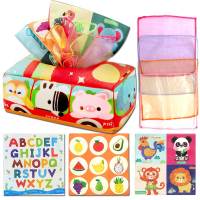 Juguete Educativo Montessori De Tela Para Bebés Caja De Pañuelos Sensory Juguete De Aprendizaje Para Niños Pequeños Ejercitando Los Dedos Regalo De Cumpleaños - details 5