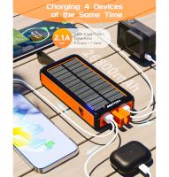 Batería Externa 26800 mAh con Panel Solar - Linterna LED - Producto Genérico. - details 0