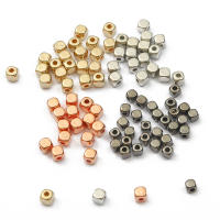 200-300pcs Cuentas De Espaciador Cuadradas CCB Rosa Oro Para Creación De Joyas DIY Pulseras Collares Accesorios Tamaño 3-4mm - details 1