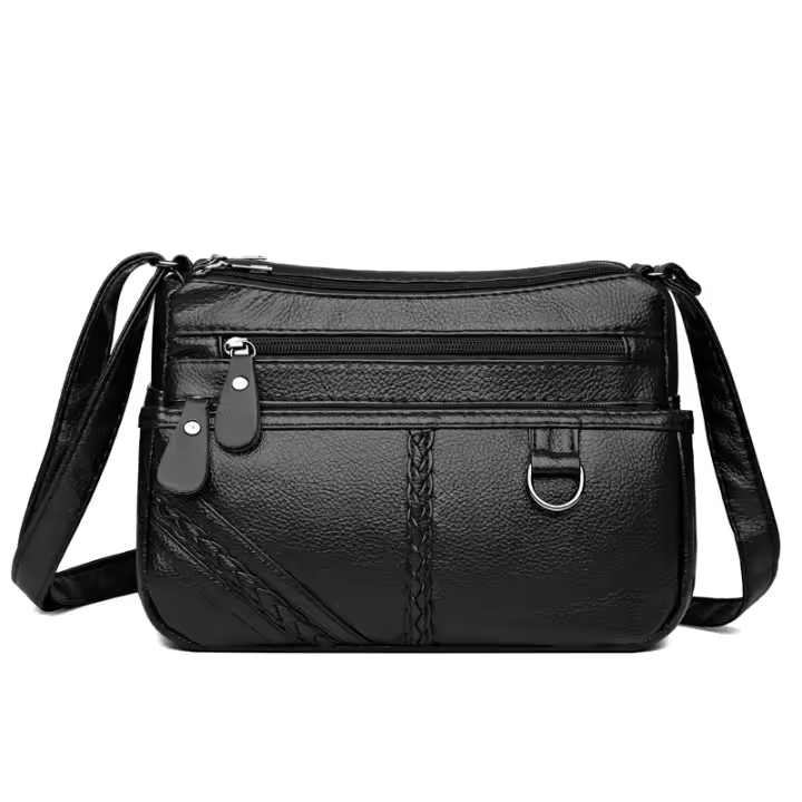 Bolso de mujer 2023, nuevo estil, bolso de cuero para mujer, bolso de hombro, bolso de hombre, bolso de cuero multicapa de gran capacidad, bolso de mujer de mediana - 1