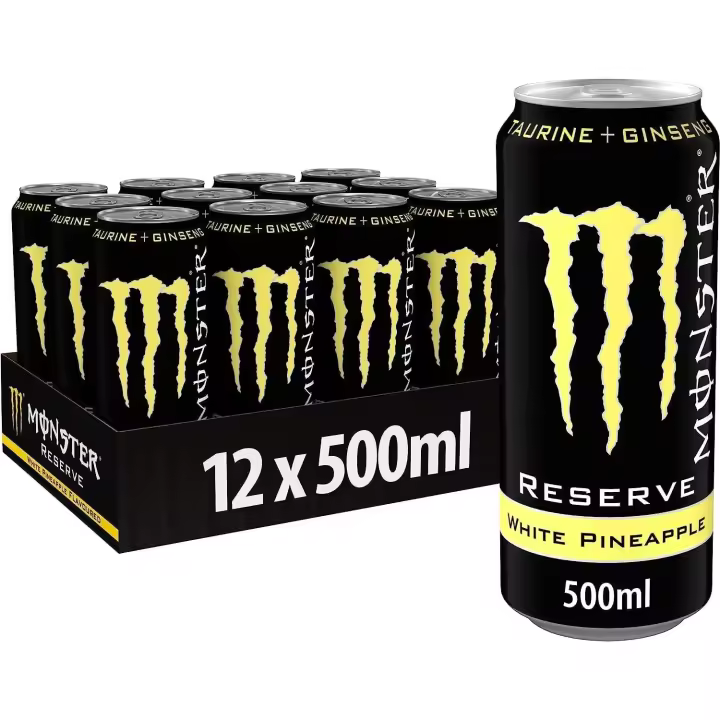 MONSTER WHITE PINEAPPLE sabor piña blanca latas 500ml- Pack 12 unidades ó Caja 24 unidades - 1