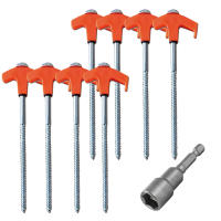 Clavos De Camping Con Hexabroca Ancorillas De Tierra Para Remolques Y Tents Pack De 8-24 Piezas Herramientas De Exterior - details 7