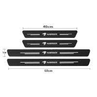 4Pcs Pegatinas De Coche Estriado De Fibra De Carbono Para Decoración Interior De Toyota Harrier Venza 2020-2024 Adhesivo Para Puerta - details 0