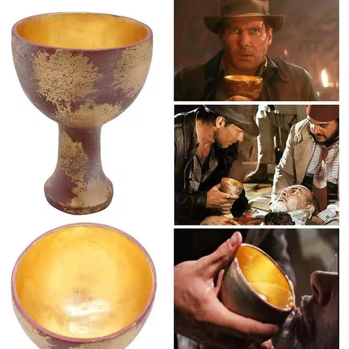 Taza Sagrada De Indiana Jones Decoración De Resina Para Halloween Props De Rol Para Fans De Indiana Jones Figurina De Colección - 1