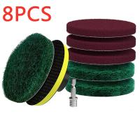Kit De Escobillas De Limpieza De 8 Piezas Con Broca De Potencia Para Adornos De Pared Y Azulejos Herramienta De Limpieza Para El Hogar - details 0