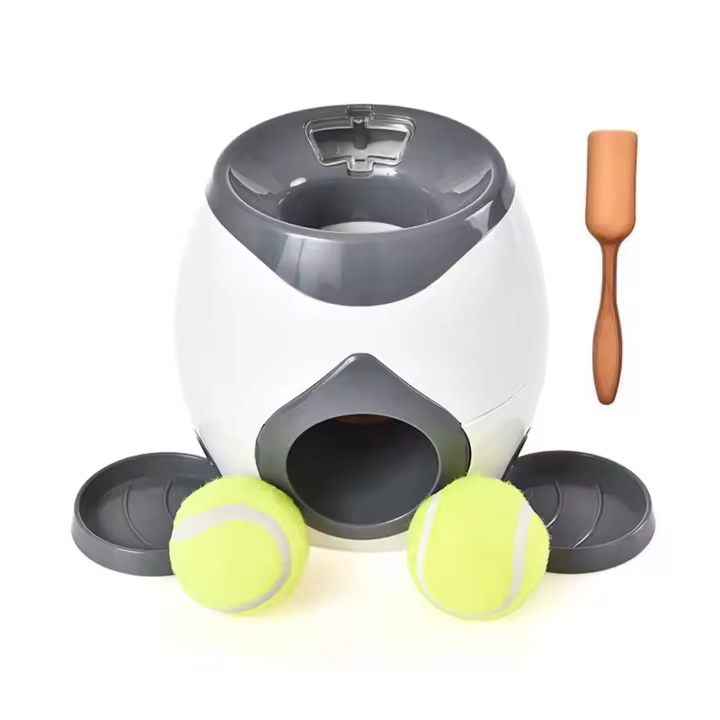 Lanzador Automático De Bolas De Tenis Con Alimentador Para Perros Juguete Interactivo Divertido Juego De Premio Para Entrenamiento De Perros Y Gatos - 1