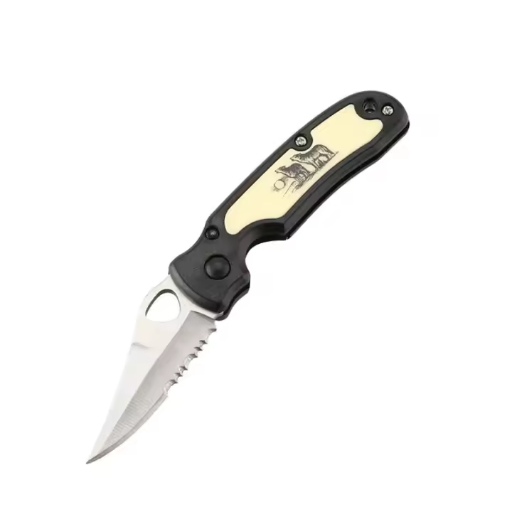Cuchillo Plegable Portátil Para Exteriores EDC Cuchillo Afilado Y De Frutas Adecuado Para Acampar Y Senderismo Material De Hoja Inoxidable - 1