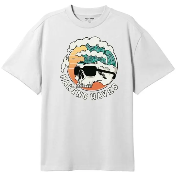 Camiseta marca Jack & Jones modelo 12224103-Blanco para niñ@ en color blanco - 1