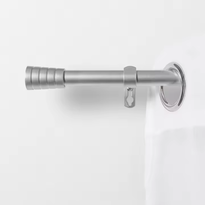 Barra Cortina Mayka Plata LlarTextil - Extensible con Soportes y Ganchos Incluidos - Diseño Moderno y Elegante - 1