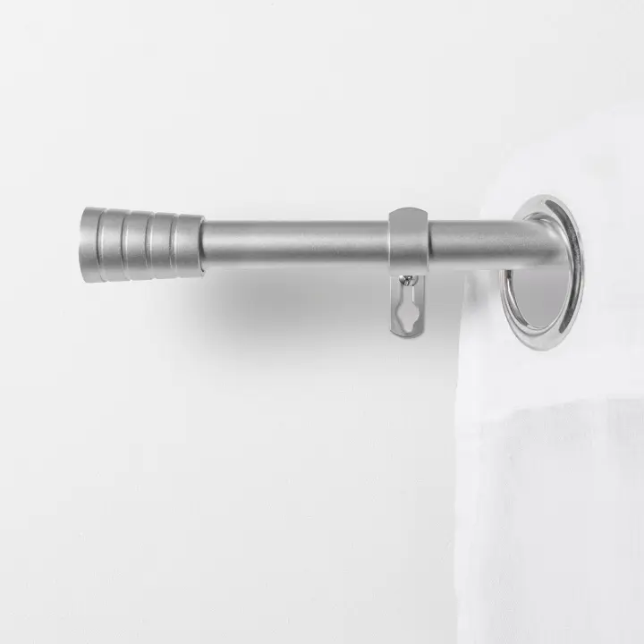 Barra Cortina Mayka Plata LlarTextil - Extensible con Soportes y Ganchos Incluidos - Diseño Moderno y Elegante - 1