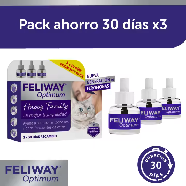 Ceva Feliway óptimo para Gatos - Pack 3 Recambios - 1