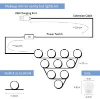 Lámpara De Espejo De Maquillaje LED Desmontable Profesional Luz De Cosméticos USB Para Vestíbulo Y Mesa De Vestir Vanidad - details 9