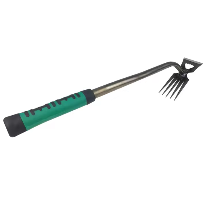 Herramienta De Jardinería Multifuncional Para Eliminar Malas Hierbas Y Raíces De Hierba Carbono Acero Con Mango De Goma Para Yarda Y Jardín - 1
