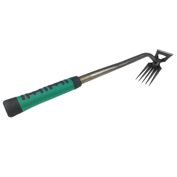 Herramienta De Jardinería Multifuncional Para Eliminar Malas Hierbas Y Raíces De Hierba Carbono Acero Con Mango De Goma Para Yarda Y Jardín - 1