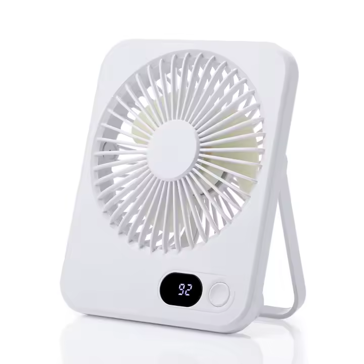 Ventilador de Escritorio Mini USB Recargable Silencioso Ventilador Portátil with Display de Bathería - 1