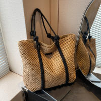 Bolso De Hombro Elegante Para Mujer En Paja Tejida Bolso De Playa De Verano Bolso De Compras Casual Con Manija Top Y Correa De Hombro Estilo Bohemio - details 2