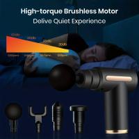 Masajeador Eléctrico De Fascia Portátil Con Pantalla Táctil LED Y 4 Cabezas De Masaje Reemplazables Masajeador De Body Percusión - details 0