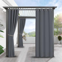 2-Pack Cortinas Impermeables Para Exteriores Con Tope De Grommets Ideal Para Decoración De Dormitorio Sala De Estar Porche Y Pergola - details 10