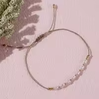Pulsera Minimalista De Perlas Simuladas Y Semillas De Cobre Multicolor Go2boho Para Mujeres Y Hombres Joyería De Moda 2024 - details 1